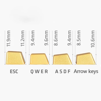 Replaceable Red Bronze Mechanical Keyboard Metal Keycaps Pervious to light Keypress QWERASDF Key Cap Light Transmission
Replaceable Red Bronze Mechanical Keyboard Metal Keycaps Pervious to light Keypress QWERASDF Key Cap Light Transmission