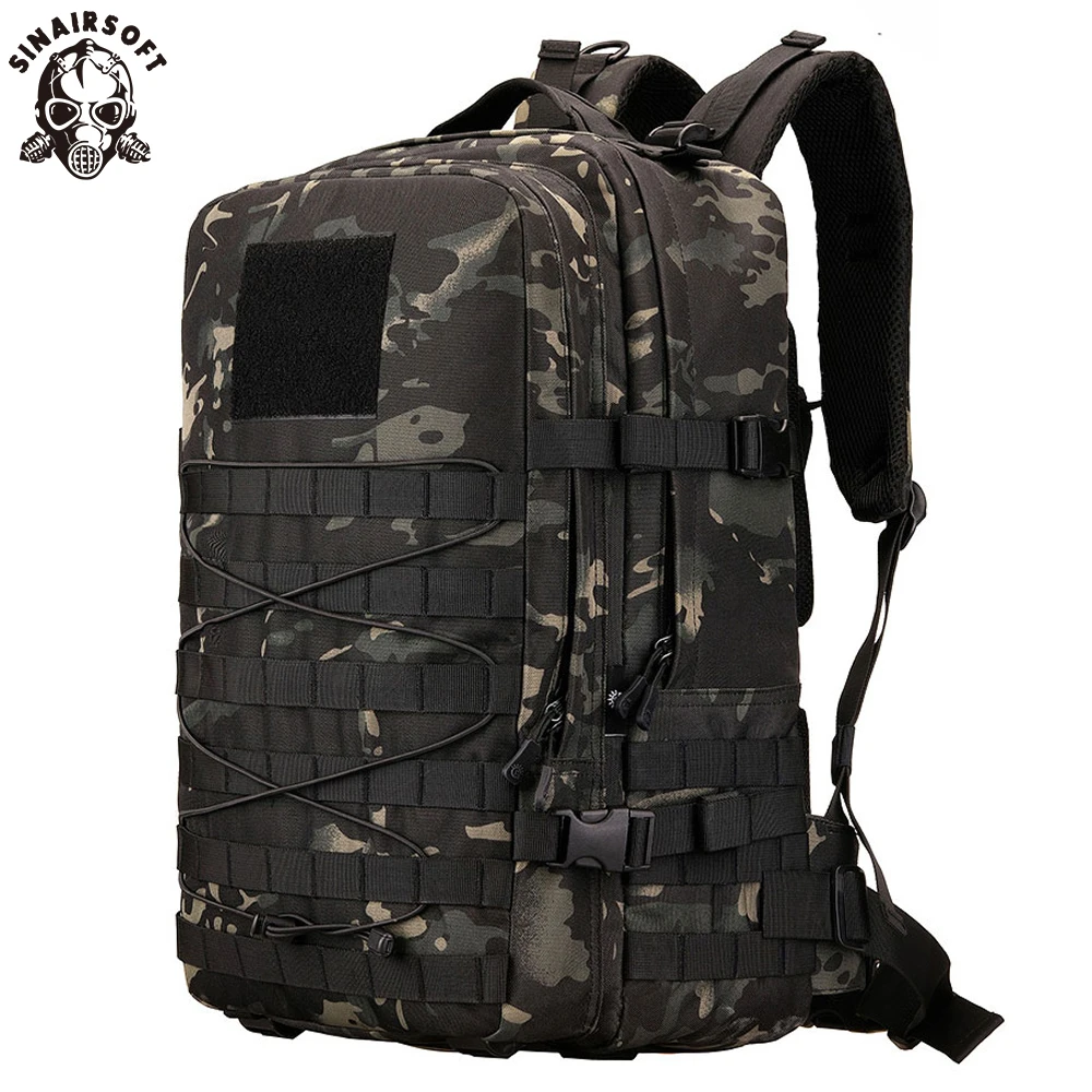 

45L Man Military Tactical Backpack Outdoor Waterproof Camping Hunting Trekking Sport Bag Large Capacity Army Molle Rucksack