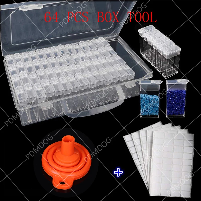 60/64 Cells Plastic Storage Box and Stickers Sets for Diamond Painting Accessories Tools Container Box Sets Diamond Painting
60/64 Cells Plastic Storage Box and Stickers Sets for Diamond Painting Accessories Tools Container Box Sets Diamond Painting