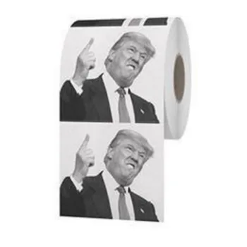 

1 Roll President Donald Trump Toilet Paper Creative Prank Joke Funny Paper Tissue Roll Gag Gift Bathroom Kitchen Paper