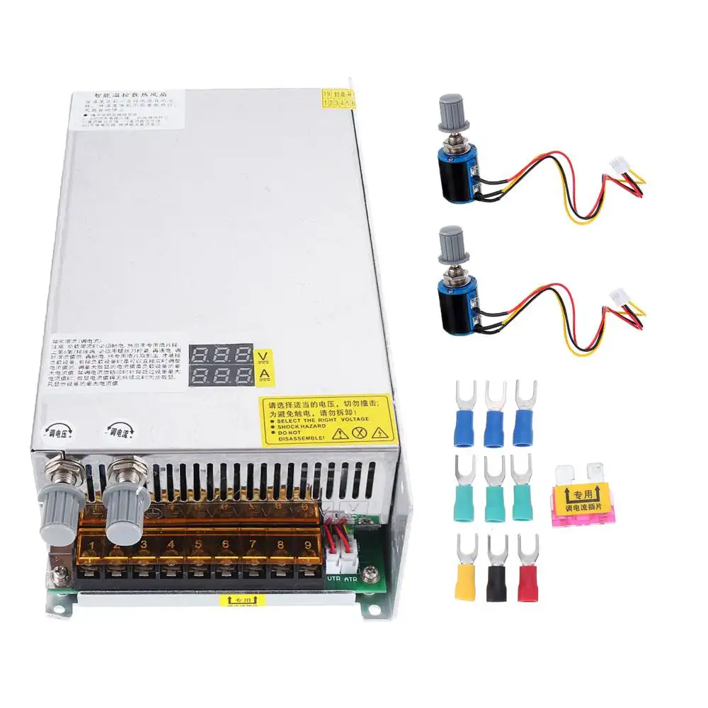 Adjustable 1000W switching power supply with LCD Digital Display adjustable power supply AC 110/220V TO DC 12V 24V 36V 48V
Adjustable 1000W switching power supply with LCD Digital Display adjustable power supply AC 110/220V TO DC 12V 24V 36V 48V