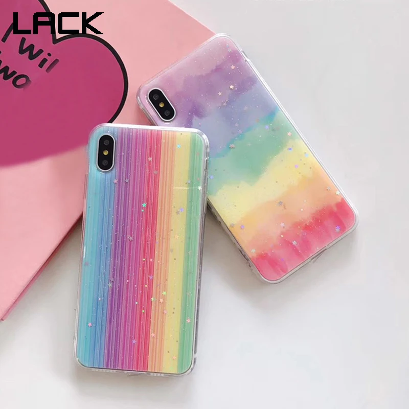 LACK Cute Colorful Rainbow Shiny Stars glitter powder Phone Case For iphone 11 11Pro MaX 6S 7 8 Plus X XS Max XR Soft Back Cover
LACK Cute Colorful Rainbow Shiny Stars glitter powder Phone Case For iphone 11 11Pro MaX 6S 7 8 Plus X XS Max XR Soft Back Cover
