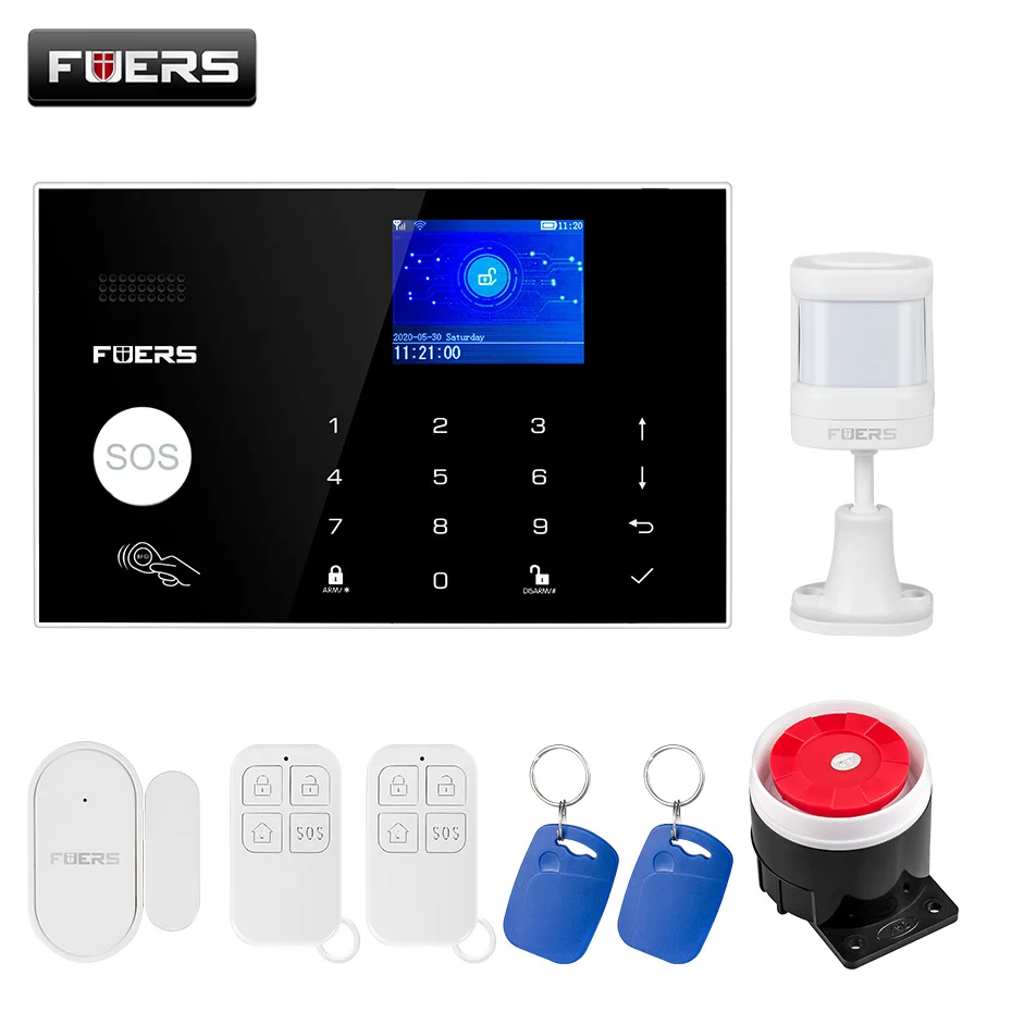 FUERS GSM/4G Wifi Wireless Home Security System Door And Window Anti-theft Infrared Sensor Security system Kit
FUERS GSM/4G Wifi Wireless Home Security System Door And Window Anti-theft Infrared Sensor Security system Kit