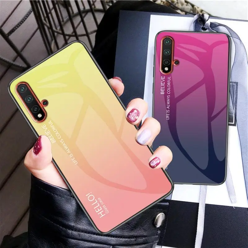 Gradient Back Cover Soft Frame Phone Case for Huawei P30 P20 Lite Pro Nova5 5i Pro Honor 9X 20 Pro 10 20i 20 8Lite 8A Glass Case
Gradient Back Cover Soft Frame Phone Case for Huawei P30 P20 Lite Pro Nova5 5i Pro Honor 9X 20 Pro 10 20i 20 8Lite 8A Glass Case