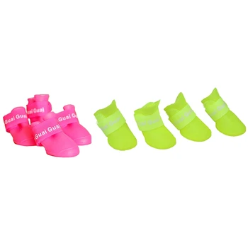 2set Fluorescent Yellow/Rose-Red M, Pet Shoes Booties Rubber Dog Waterproof Rain Boots
2set Fluorescent Yellow/Rose-Red M, Pet Shoes Booties Rubber Dog Waterproof Rain Boots
