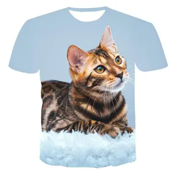 Summer 2020 hot sale new T-shirt European and American style unisex 3D printing cute kitten blouse for men
Summer 2020 hot sale new T-shirt European and American style unisex 3D printing cute kitten blouse for men
