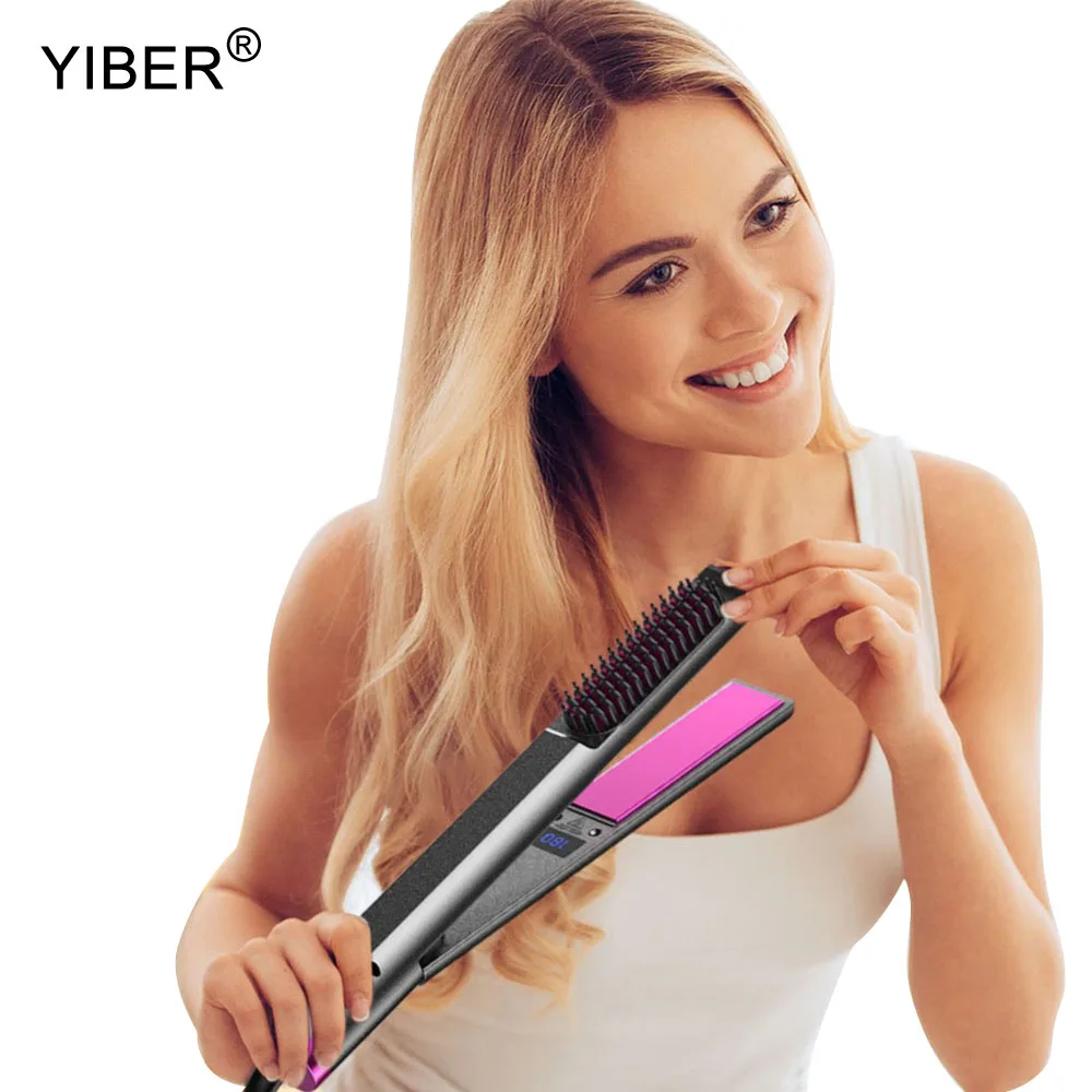 Professional Hair Straightener Curler Electric Anti-Static Flat Iron Fast Warm-up Straightening Irons LED Display Curling Iron
Professional Hair Straightener Curler Electric Anti-Static Flat Iron Fast Warm-up Straightening Irons LED Display Curling Iron