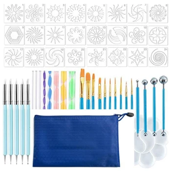 53PCS Mandala Dotting Tools Set for Painting Rocks, Mandella Art and Drafting Art Supplies Ball Stylus Brush
53PCS Mandala Dotting Tools Set for Painting Rocks, Mandella Art and Drafting Art Supplies Ball Stylus Brush