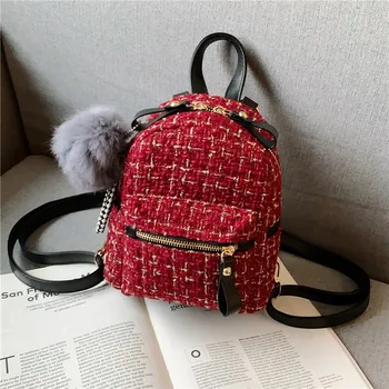 Woolen Cloth Mini Backpack Women Travel Backpacks Fashion Backpack for Teenager Girls 2020 Small Bag Ladies Back Pack Mochila
Woolen Cloth Mini Backpack Women Travel Backpacks Fashion Backpack for Teenager Girls 2020 Small Bag Ladies Back Pack Mochila