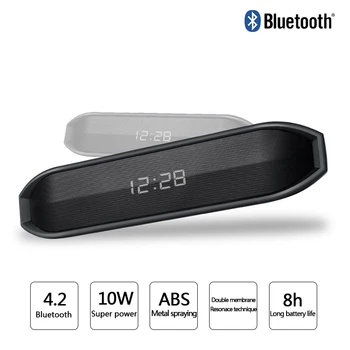 Mini wireless Bluetooth sound bar BTspeaker Portable clock function dual channel multi-function voice hands-free call FM TF card
Mini wireless Bluetooth sound bar BTspeaker Portable clock function dual channel multi-function voice hands-free call FM TF card