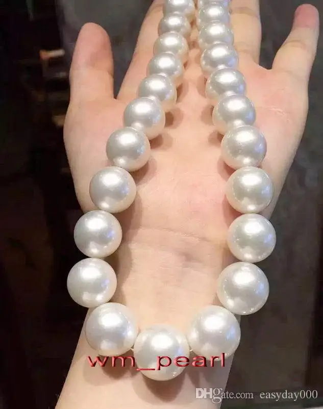 Fine Pearls Jewelry round 18"13-16mm REAL NATURAL south sea white pearl necklace 14K gold
Fine Pearls Jewelry round 18"13-16mm REAL NATURAL south sea white pearl necklace 14K gold