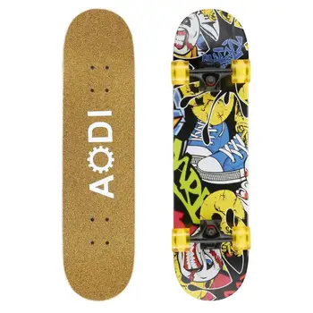 Skateboard 31inch Long Skate Board with Colorful LED Light Up Four-wheels 7 Layers Maple Wood Deck for Kids Adults Beginners
Skateboard 31inch Long Skate Board with Colorful LED Light Up Four-wheels 7 Layers Maple Wood Deck for Kids Adults Beginners