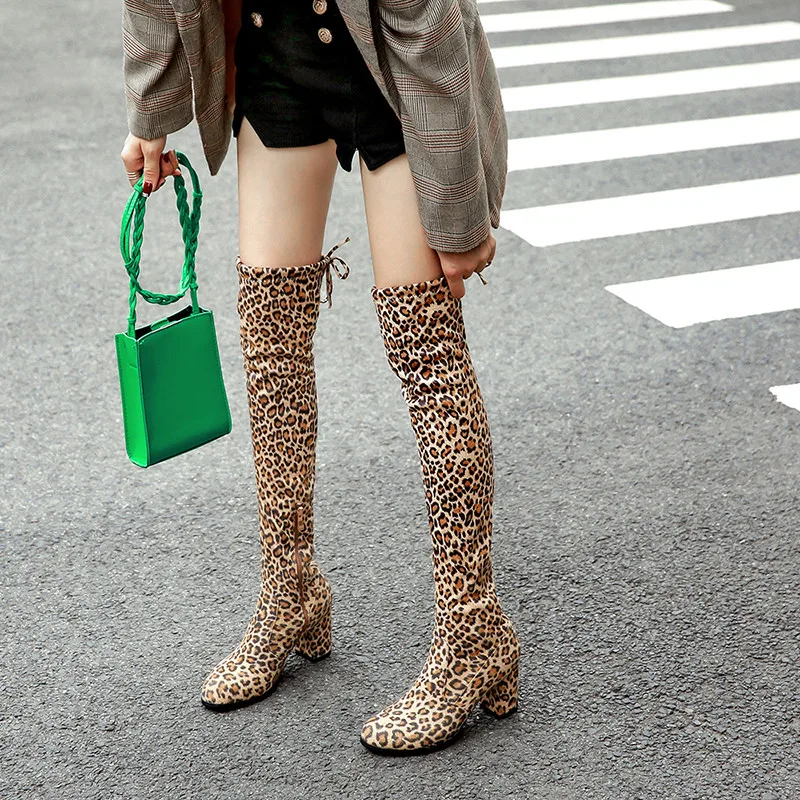 YMECHIC 2024 Women Winter Fashion Faux Suede Slim Boots Red Black Stretch Flock Leopard Over Knee High Boots High Heels Shoes
YMECHIC 2024 Women Winter Fashion Faux Suede Slim Boots Red Black Stretch Flock Leopard Over Knee High Boots High Heels Shoes