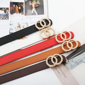 Women Fashion Solid Color Simple Leather Waist Belt Durable Pearl Studded Buckle Adjust Waistband For Jeans Dresses Multi Color 
Women Fashion Solid Color Simple Leather Waist Belt Durable Pearl Studded Buckle Adjust Waistband For Jeans Dresses Multi Color