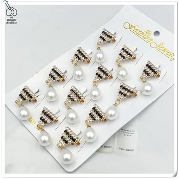 12pcs/lot Gem Diamonds Hijab Safety Pins For Muslim Women Needle Pearl Alloy Scarf Holder Clips Headscarf Collar Clips Brooch
12pcs/lot Gem Diamonds Hijab Safety Pins For Muslim Women Needle Pearl Alloy Scarf Holder Clips Headscarf Collar Clips Brooch