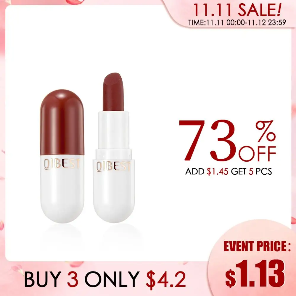 QIBEST Lipstick Mini Lips Makeup Portable Professional Velvet Long Lasting Waterproof Lip Tint Matte Lipstick Cosmetics Lipstick
QIBEST Lipstick Mini Lips Makeup Portable Professional Velvet Long Lasting Waterproof Lip Tint Matte Lipstick Cosmetics Lipstick