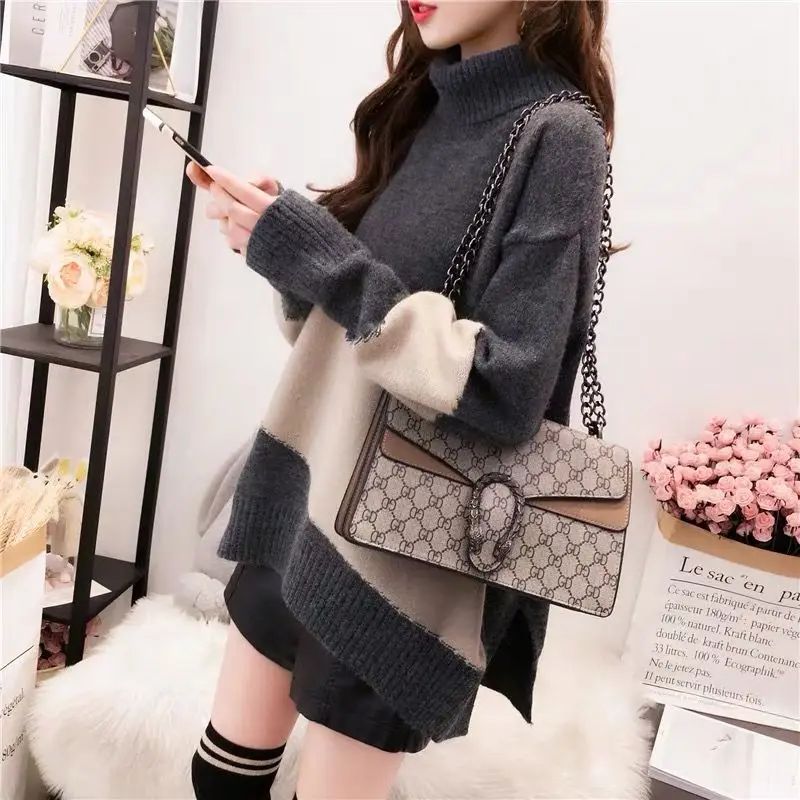 Autumn turtleneck sweater female thickened pullover new student autumn and winter loose lazy wind bottoming shirt
Autumn turtleneck sweater female thickened pullover new student autumn and winter loose lazy wind bottoming shirt