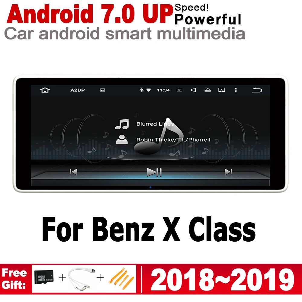 Автомобильный плеер для Mercedes Benz X Class 2018 2019 NTG Android оригинальный стиль 2 Din HD экран