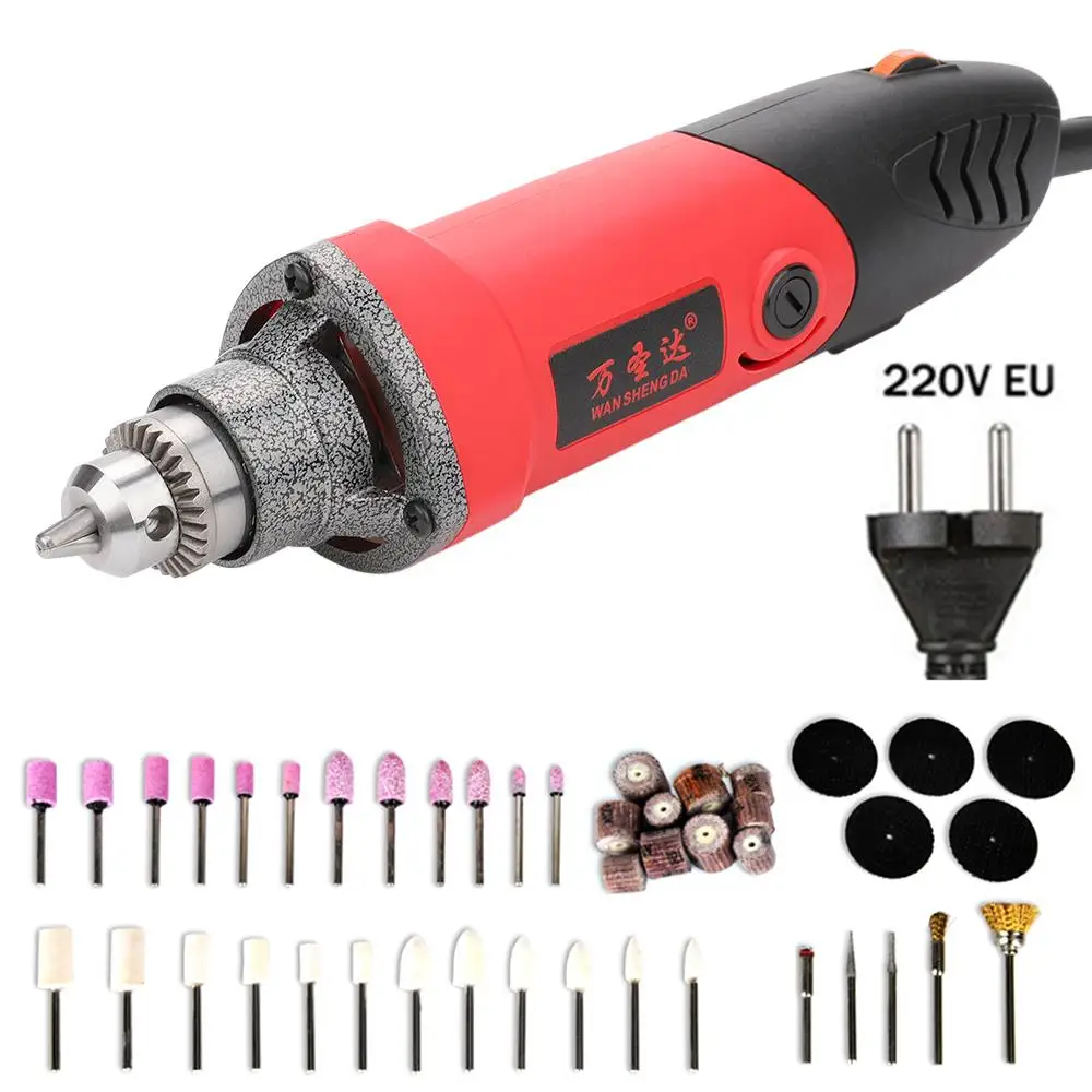 500W Electric Grinding Machine Variable Speed Milling Polishing Rotary Tool Mini Drill Electric Grinder with Carving Accessory
500W Electric Grinding Machine Variable Speed Milling Polishing Rotary Tool Mini Drill Electric Grinder with Carving Accessory