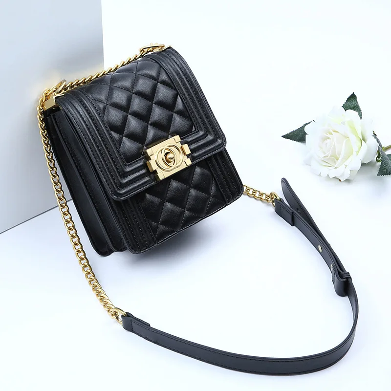 Female 2020 Genuine Leather Joker Ins Chain Lingge Bag Single Shoulder Oblique Satchel Small Ck Chao
Female 2020 Genuine Leather Joker Ins Chain Lingge Bag Single Shoulder Oblique Satchel Small Ck Chao