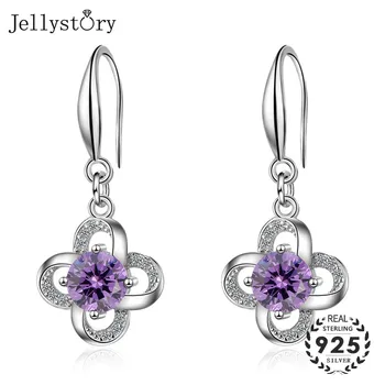 Jellystory Fashion 925 Silver Jewelry Earrings with Round Amethyst Gemstones Flower shape Drop Earrings for Women Weddings Gifts
Jellystory Fashion 925 Silver Jewelry Earrings with Round Amethyst Gemstones Flower shape Drop Earrings for Women Weddings Gifts