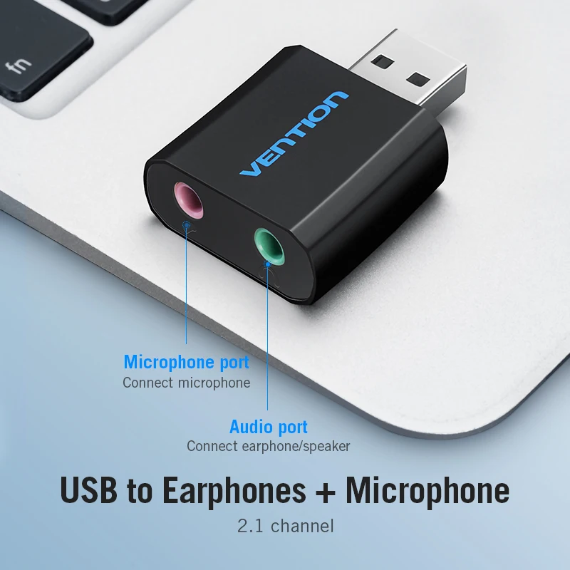 Внешняя звуковая карта Vention Mini USB адаптер для наушников 3 5 мм аудиокарта микрофона