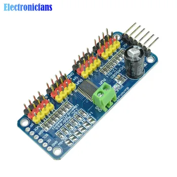 PCA9685 Driver Board 16 Channel 12-bit PWM Servo Motor Driver I2C Interface Shield Board Module for Arduino Raspberry Pi
PCA9685 Driver Board 16 Channel 12-bit PWM Servo Motor Driver I2C Interface Shield Board Module for Arduino Raspberry Pi