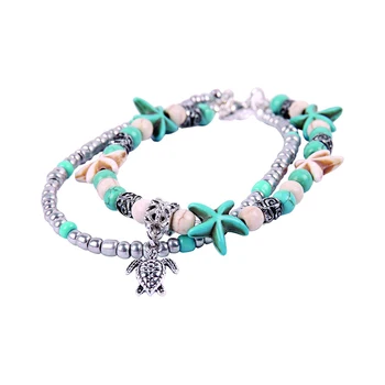 Boho Style Retro Shell Bead Sea Star Turtle Turtle Anklet New Multi-Layer Anklet Leg Bracelet Handmade Bohemian Jewelry
Boho Style Retro Shell Bead Sea Star Turtle Turtle Anklet New Multi-Layer Anklet Leg Bracelet Handmade Bohemian Jewelry