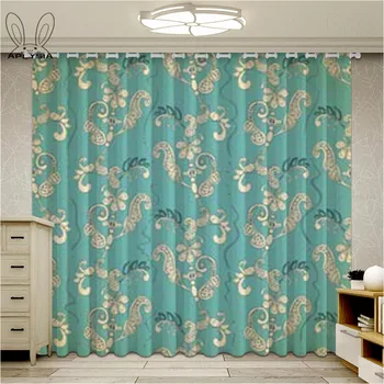 Green Paisley Curtains For Window Flowers Bedroom Living Room Blackout Curtains Fabric Drapes Darkening Thermal Insulated Window 
Green Paisley Curtains For Window Flowers Bedroom Living Room Blackout Curtains Fabric Drapes Darkening Thermal Insulated Window