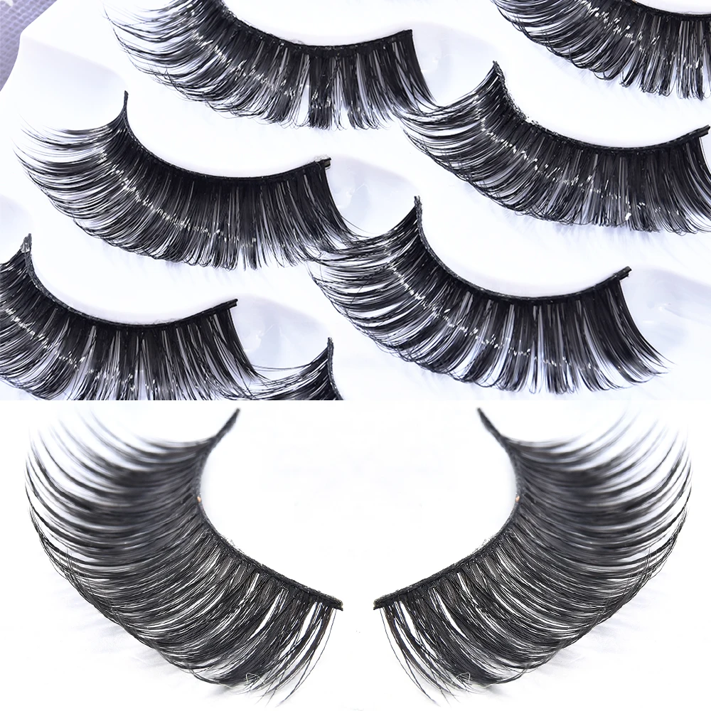 5 Pairs Mink 3D Volume Conner Curled Full Strip Lashes Eyelash Premium Long Thick Natural Eyelashes Extension Women Eye Makeup
5 Pairs Mink 3D Volume Conner Curled Full Strip Lashes Eyelash Premium Long Thick Natural Eyelashes Extension Women Eye Makeup