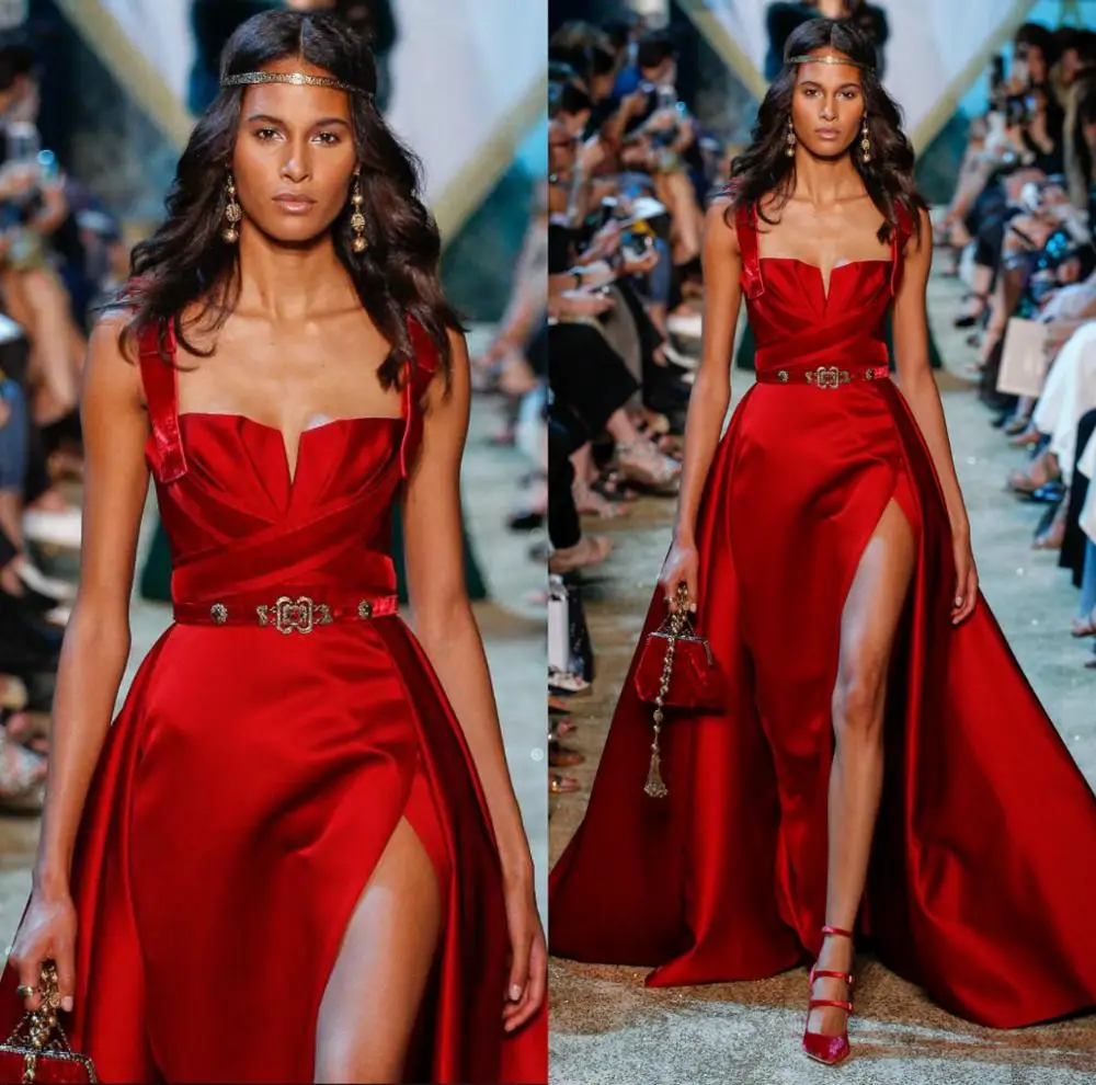 Red Satin Split Prom Dresses A Line Square Neck Sweep Train Evening Gowns Custom Made Designer Formal Dresses
Red Satin Split Prom Dresses A Line Square Neck Sweep Train Evening Gowns Custom Made Designer Formal Dresses