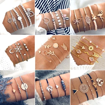 30 Style Boho Bangle Elephant Heart Shell Star Moon Bow Map Crystal Bead Bracelet Women Charm Party Wedding Jewelry Accessories
30 Style Boho Bangle Elephant Heart Shell Star Moon Bow Map Crystal Bead Bracelet Women Charm Party Wedding Jewelry Accessories