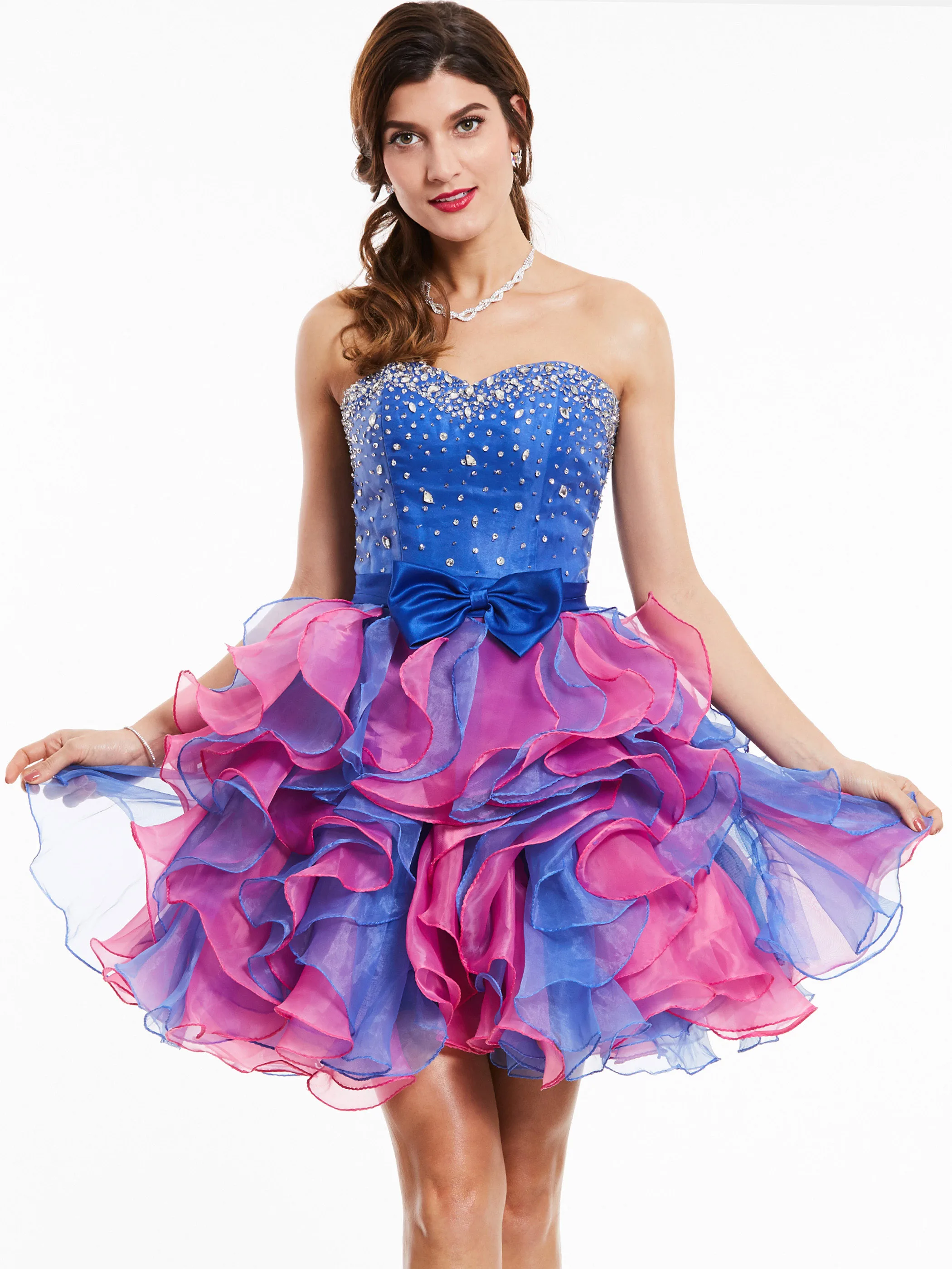 2020 Strapless Cocktail Dress Royal Blue Sleeveless Beaded Bowknot Above Knee Ball Gown Women Party Short Cocktail Dresses 
2020 Strapless Cocktail Dress Royal Blue Sleeveless Beaded Bowknot Above Knee Ball Gown Women Party Short Cocktail Dresses