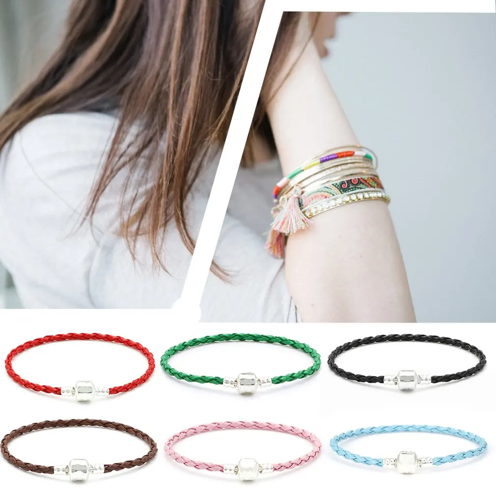 New DIY Beaded Leather Cord Bracelet Charm Bracelet Stainless Steel Bracelet For Women Femme Charm Jewelry
New DIY Beaded Leather Cord Bracelet Charm Bracelet Stainless Steel Bracelet For Women Femme Charm Jewelry