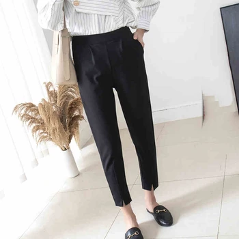 2020 Spring Autumn Pants Office Lady Solid Nine Points Loose Female Trousers High Waist Slim Straight Women Suit Pants 5XL B825
2020 Spring Autumn Pants Office Lady Solid Nine Points Loose Female Trousers High Waist Slim Straight Women Suit Pants 5XL B825