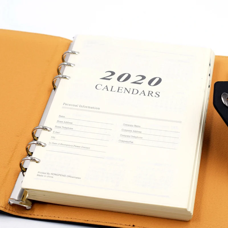 2020 Schedule Notebook Refill A5 Weekly Plan Filler Paper 6 Hole Loose-leaf Replacement Core Custom Handbook School Supplies
2020 Schedule Notebook Refill A5 Weekly Plan Filler Paper 6 Hole Loose-leaf Replacement Core Custom Handbook School Supplies
