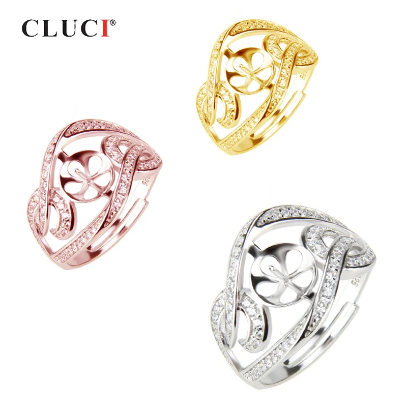 CLUCI Symmetric Silver 925 Geometric Women Pearl Ring Mounting Fashion Open Zircon Ring Gift Jewelry SR2037SB
CLUCI Symmetric Silver 925 Geometric Women Pearl Ring Mounting Fashion Open Zircon Ring Gift Jewelry SR2037SB