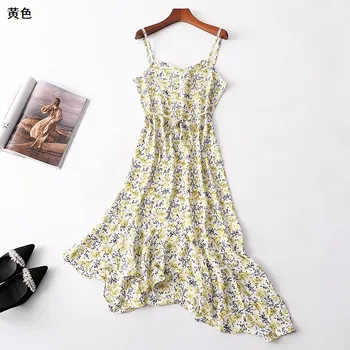 New 217113 Women's summer round neck Pullover sleeveless printing asymmetric suspender dress
New 217113 Women's summer round neck Pullover sleeveless printing asymmetric suspender dress