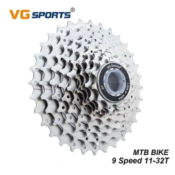 VG Sports 9 Speed Cassette 11-32T Bicycle Silver MTB Mountain Bike Sprocket Bike Parts Freewheel Steel Gear Teeth Material 
VG Sports 9 Speed Cassette 11-32T Bicycle Silver MTB Mountain Bike Sprocket Bike Parts Freewheel Steel Gear Teeth Material