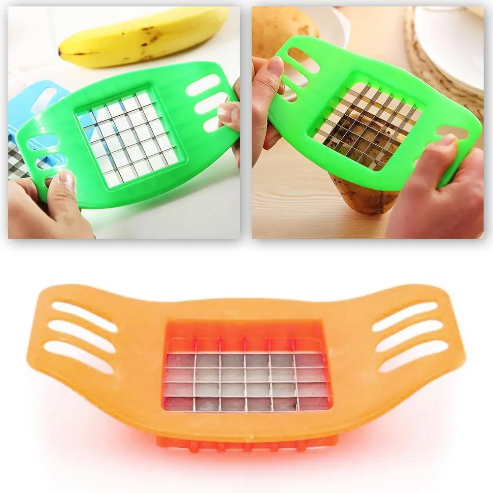 1pc Household Potato Cutter Kitchen Supplies Stainless Tool Chip Steel Potato Cut Chipper Chopper Fruit Cutter Slicer Fry G2F4
1pc Household Potato Cutter Kitchen Supplies Stainless Tool Chip Steel Potato Cut Chipper Chopper Fruit Cutter Slicer Fry G2F4