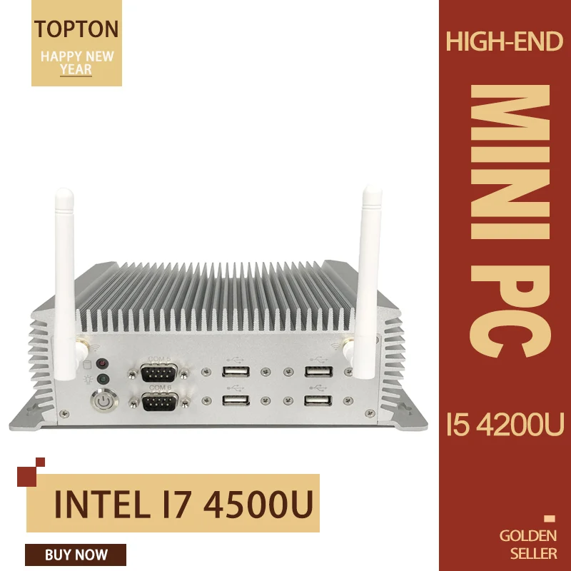 Fanless Industrial Computer Mini PC I7-4500U for Windows 10 Pro Linux 4 RS232 2R485 COM Dual Lan Pfsence 512G SSD 8G Ram Mini PC
Fanless Industrial Computer Mini PC I7-4500U for Windows 10 Pro Linux 4 RS232 2R485 COM Dual Lan Pfsence 512G SSD 8G Ram Mini PC