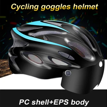 Men and Women Caps Cycling Helmet Integrally-molded Goggles with Light Over 8 Air Vents Mountain Bike Bicycle Helmet Riding Safe
Men and Women Caps Cycling Helmet Integrally-molded Goggles with Light Over 8 Air Vents Mountain Bike Bicycle Helmet Riding Safe