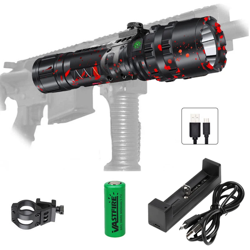 Powerful XHP50.2 LED White Light Flashlight 5 Modes USB Rechargeable Hunting Torch Water Resistant Camping Emergency Lantern
Powerful XHP50.2 LED White Light Flashlight 5 Modes USB Rechargeable Hunting Torch Water Resistant Camping Emergency Lantern