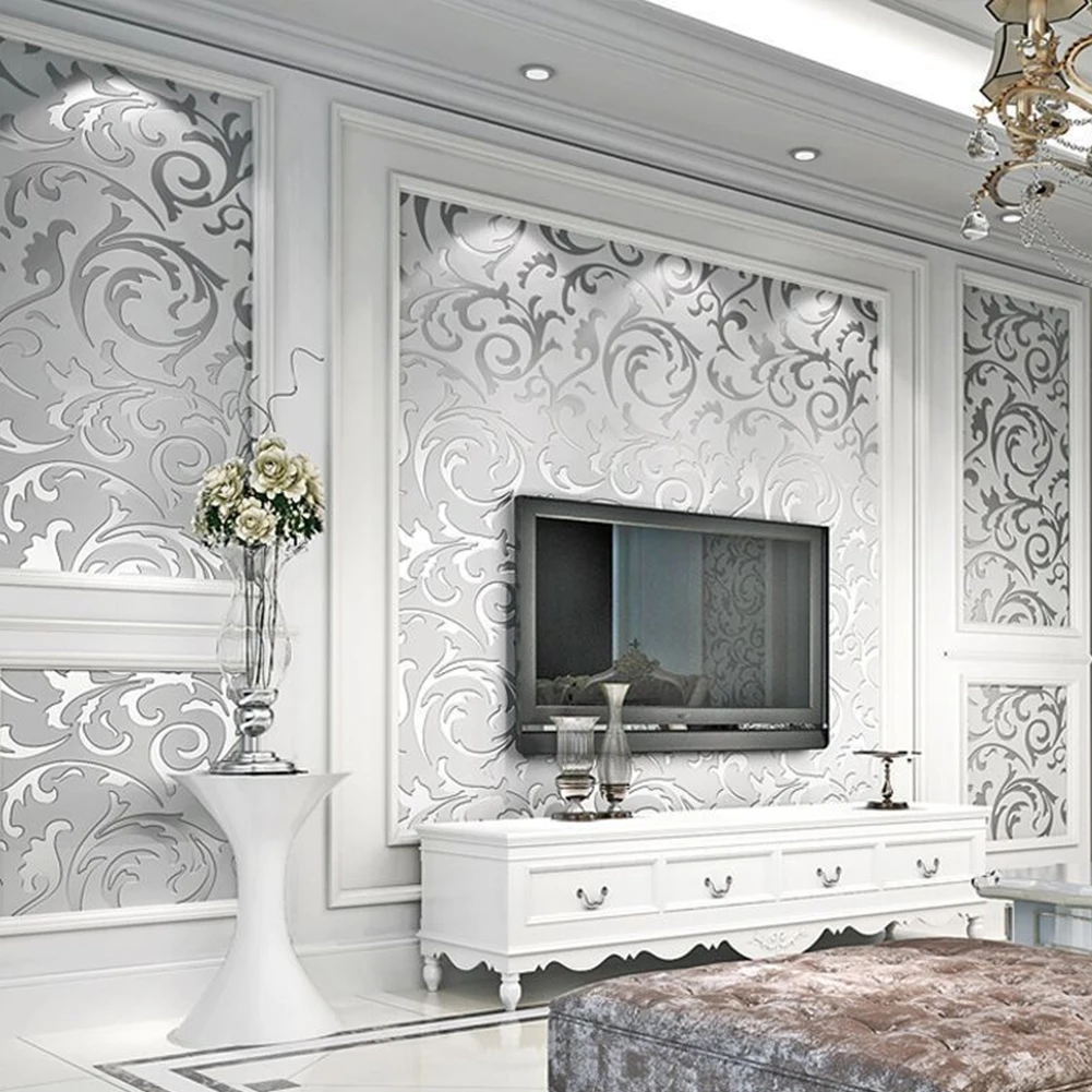 Luxury Victorian Damask Wallpaper 3D Embossing Classic Modern Floral Wall Paper Grey Gold Living Room Bedroom Background Decor
Luxury Victorian Damask Wallpaper 3D Embossing Classic Modern Floral Wall Paper Grey Gold Living Room Bedroom Background Decor