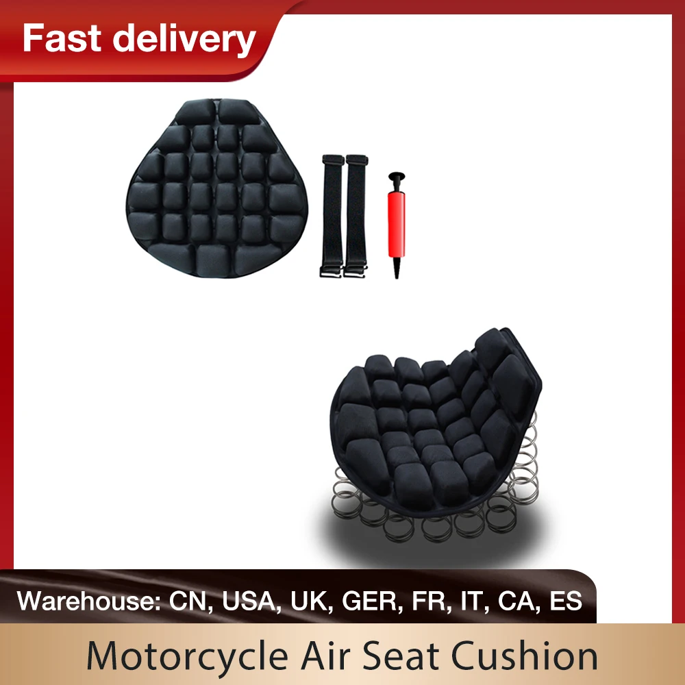 Motorcycle Air Seat Cushion TPU Water-Fillable Cooling Down Pad Pressure Relief Ride Car Inflatable |