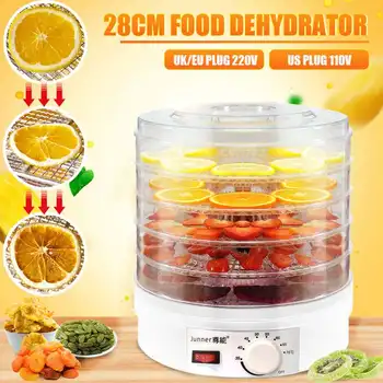 28CM Dried Fruit Vegetables Herb Meat Machine Household Food Dehydrator Pet Meat Dehydrated 5 Trays Snacks Air Dryer EU US UK
28CM Dried Fruit Vegetables Herb Meat Machine Household Food Dehydrator Pet Meat Dehydrated 5 Trays Snacks Air Dryer EU US UK