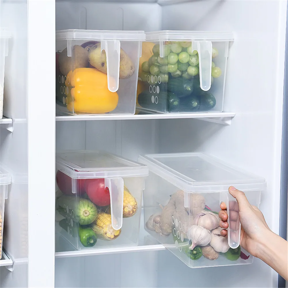 Refrigerator Storage Box Grains Beans Storage Container With Handle Plastic Sealed Box Home Kitchen Food Organizer 1PC
Refrigerator Storage Box Grains Beans Storage Container With Handle Plastic Sealed Box Home Kitchen Food Organizer 1PC