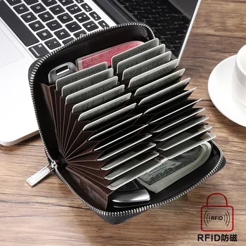 Genuine Leather Man Bags Rfid Organ Card Holder Men's Passport Holder ID Card Holder Large-capacity Coin Purse Wallet Unisex
Genuine Leather Man Bags Rfid Organ Card Holder Men's Passport Holder ID Card Holder Large-capacity Coin Purse Wallet Unisex