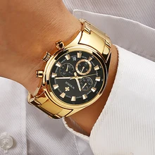 WWOOR Gold Stainless Steel Men Watch Fashion Chronograph Waterproof Quartz Watches Luminous Date Watch For Men Relogio Masculino 
WWOOR Gold Stainless Steel Men Watch Fashion Chronograph Waterproof Quartz Watches Luminous Date Watch For Men Relogio Masculino