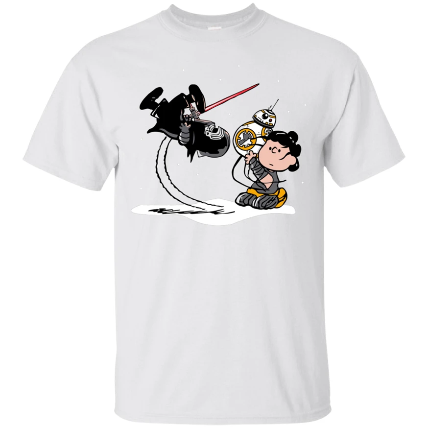 Звездные войны арахис Bb 8 Lucy Van Pelt Kylo Ren Rey белая футболка йода S 6Xl Harajuku